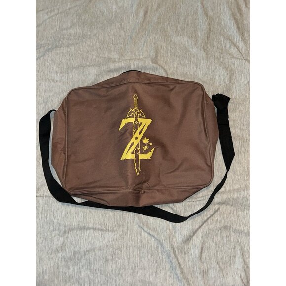 Legend of Zelda Breath of the Wild Z Sword Messenger Shoulder Bag In Brown - Picture 2 of 7